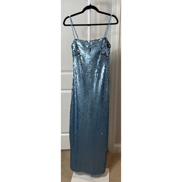 NWT Ramy Brook Women’s Lockwood Blue Sequin Gown Size 10 MSRP Retail $695 - Picture 4 of 10